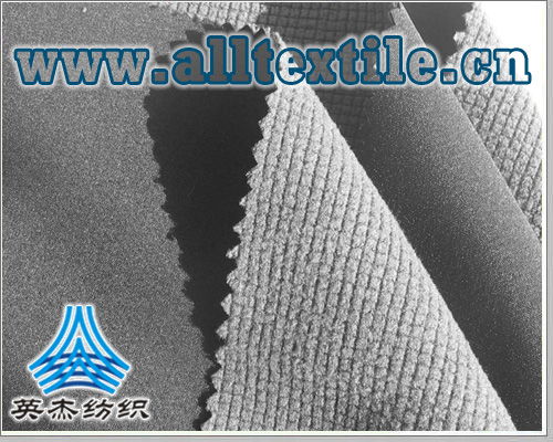 四面弹针织布 tpu 格子摇粒绒复合面料